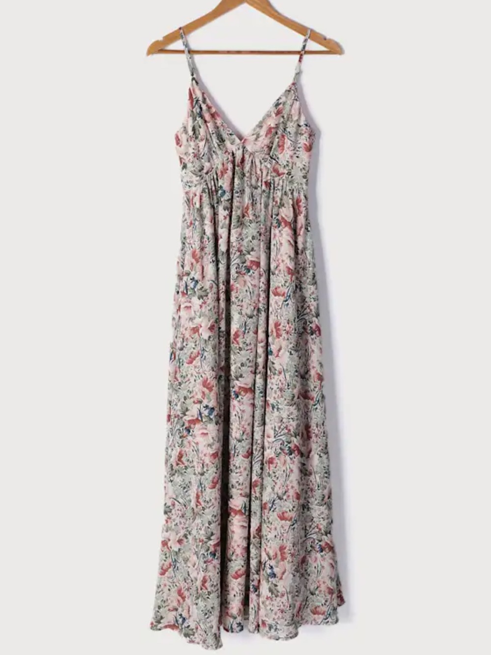 NWT Lulus Floral V-Neck Surplice Dress in Pink Multi